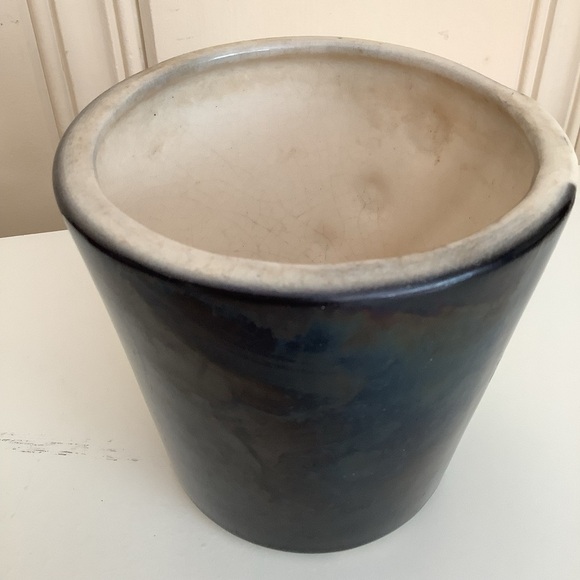 Vintage Royal Copley MCM Black White Geometric Planter Vase - Picture 5 of 6